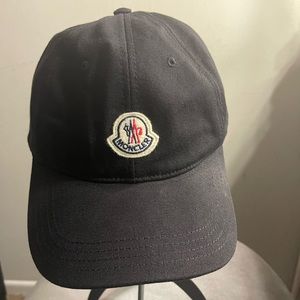 Black Moncler Logo Baseball Cap